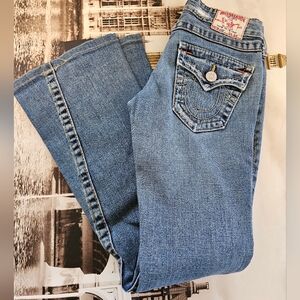 True Religion joey boot cut Denim Jeans light Wash women's size 25x29